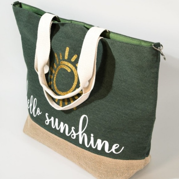 Hello Sunshine Olive Tote Bag - Picture 5 of 8